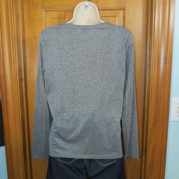 Talbots Silver T-Shirt Long Sleeve Size Petite Medium - Picture 5 of 8